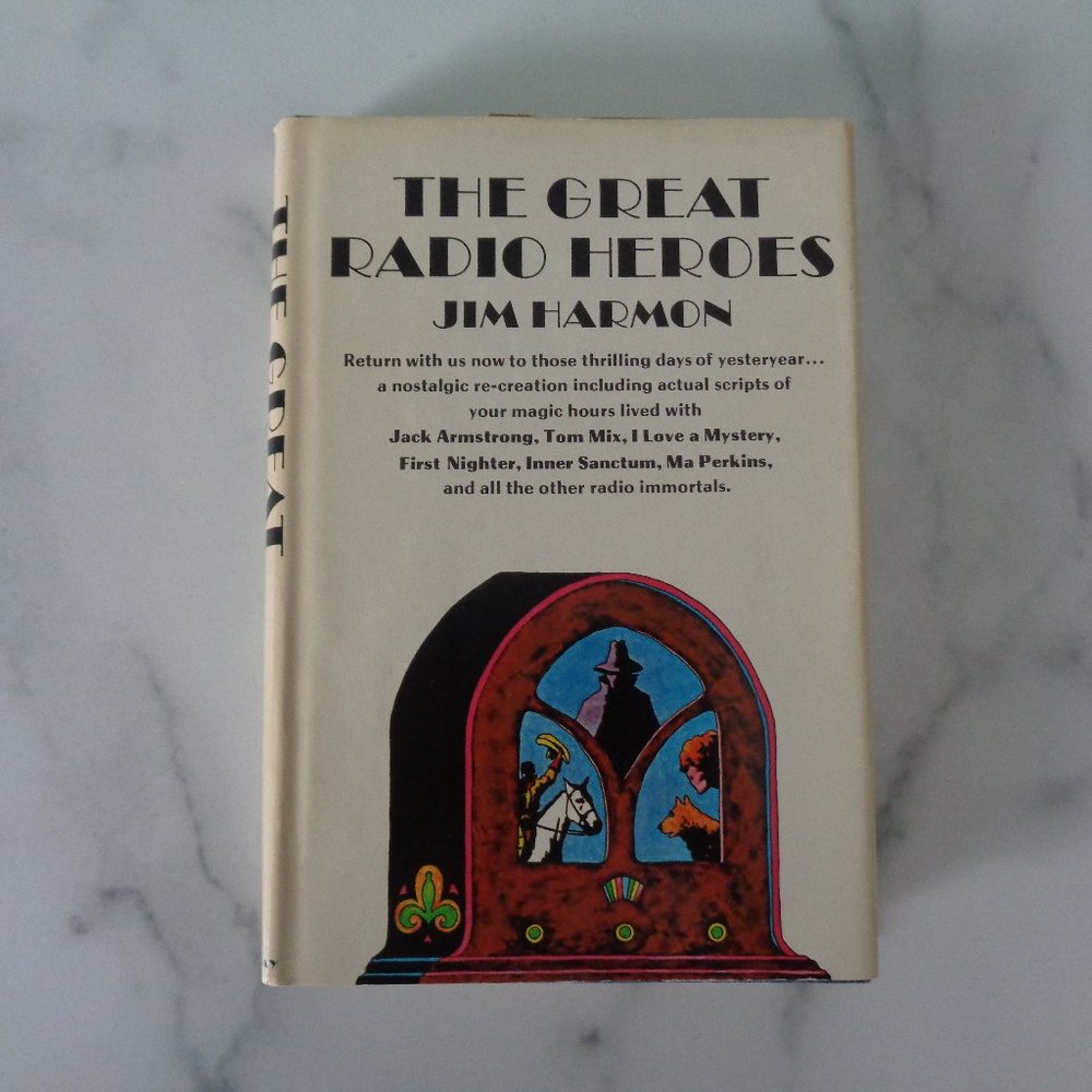 Vintage Book Great Radio Heroes Jim Harmon Old Timey 1960s